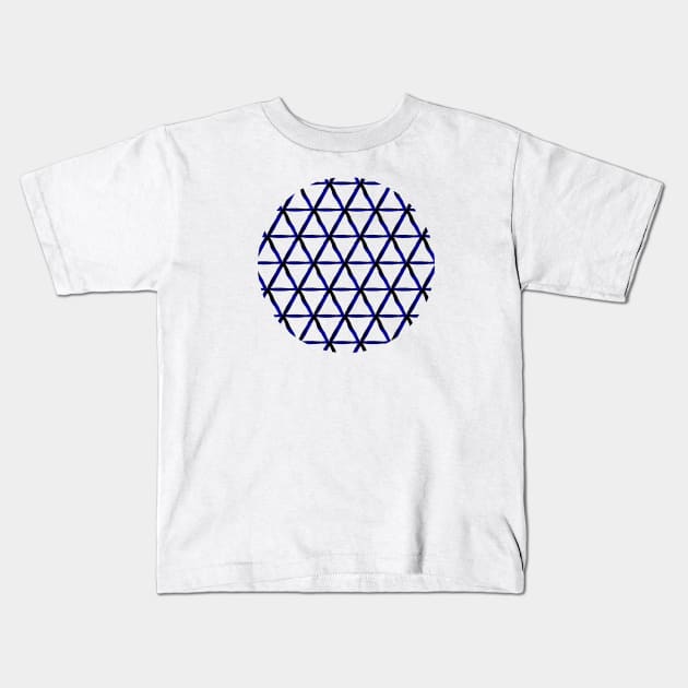 Shibori hexagon Kids T-Shirt by bruxamagica